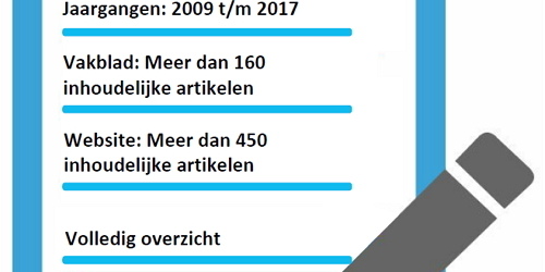 Vakblad Asbestmagazine - overzicht onderwerpen jaargangen: 2009 t/m november 2017