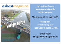 Asbestmagazine Nieuwsbrief vandaag verschenen   Nieuwe editie vakblad Asbestmagazine verschijnt in december