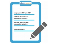 Vakblad Asbestmagazine - overzicht onderwerpen jaargangen: 2009 t/m november 2017